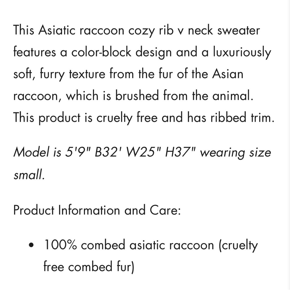 SWTR MEDIUM 100% asiatic racoon beige pink colorblock Vneck sweater - Picture 3 of 6